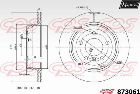 Maxtech 873061.0000 - Bremžu diski autospares.lv