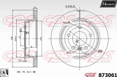 Maxtech 873061.0080 - Bremžu diski autospares.lv