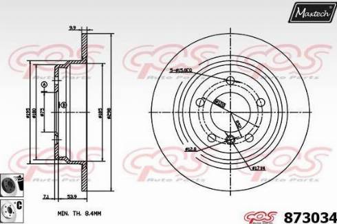 Maxtech 873034.6060 - Bremžu diski autospares.lv