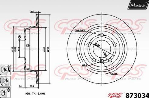 Maxtech 873034.6880 - Bremžu diski autospares.lv