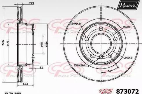 Maxtech 873072.6980 - Bremžu diski autospares.lv