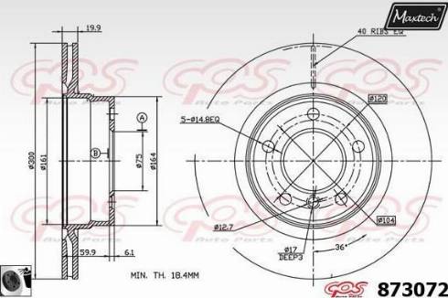 Maxtech 873072.0060 - Bremžu diski autospares.lv