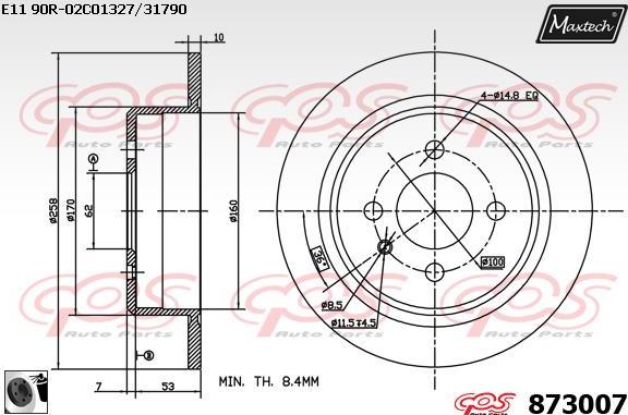 Maxtech 873072 - Bremžu diski autospares.lv