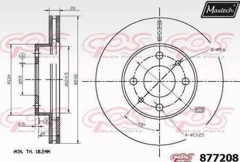 Maxtech 877208.6060 - Bremžu diski autospares.lv