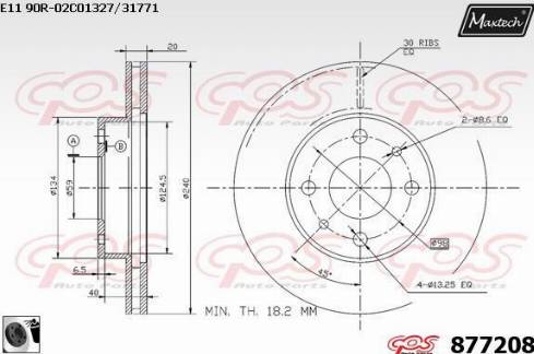 Maxtech 877208.0060 - Bremžu diski autospares.lv