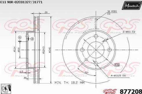 Maxtech 877208.0080 - Bremžu diski autospares.lv