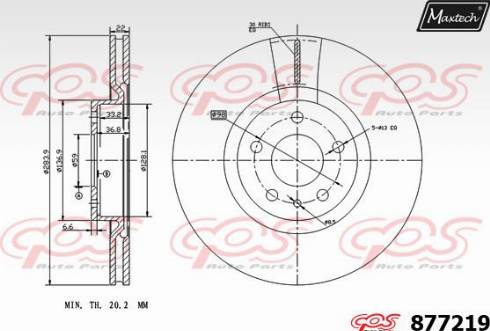 Maxtech 877219.0000 - Bremžu diski www.autospares.lv