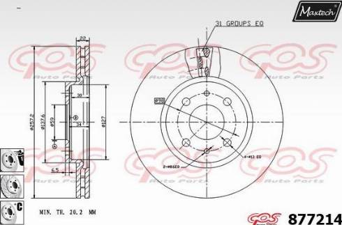 Maxtech 877214.6980 - Bremžu diski autospares.lv