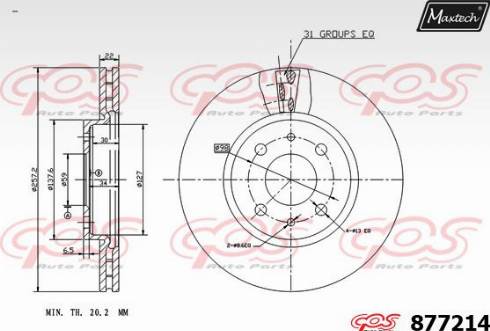 Maxtech 877214.0000 - Bremžu diski autospares.lv