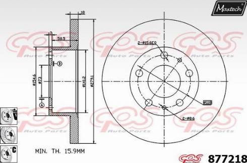 Maxtech 877218.6880 - Bremžu diski autospares.lv