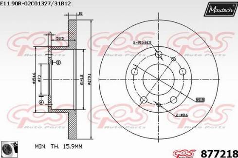 Maxtech 877218.0060 - Bremžu diski autospares.lv