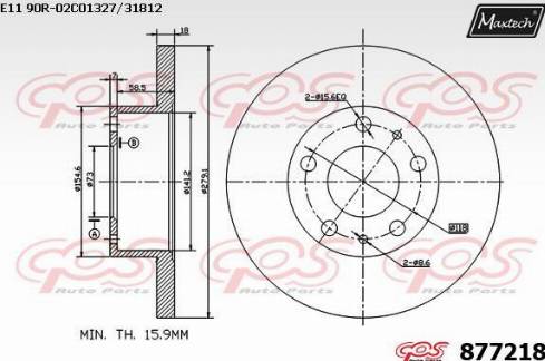 Maxtech 877218.0000 - Bremžu diski autospares.lv