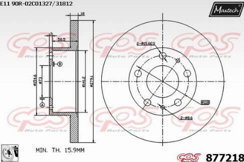 Maxtech 877218.0080 - Bremžu diski autospares.lv