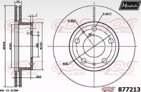 Maxtech 877213.0000 - Bremžu diski autospares.lv