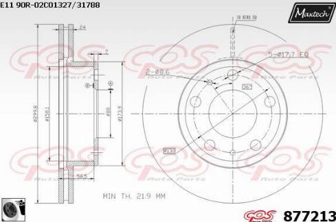 Maxtech 877213.0060 - Brake Disc www.autospares.lv