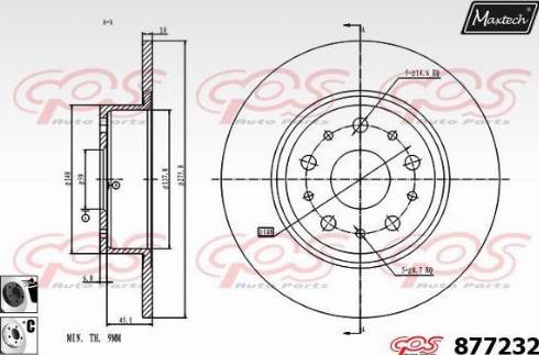 Maxtech 877232.6060 - Bremžu diski www.autospares.lv