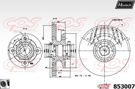 Maxtech 877232 - Bremžu diski www.autospares.lv