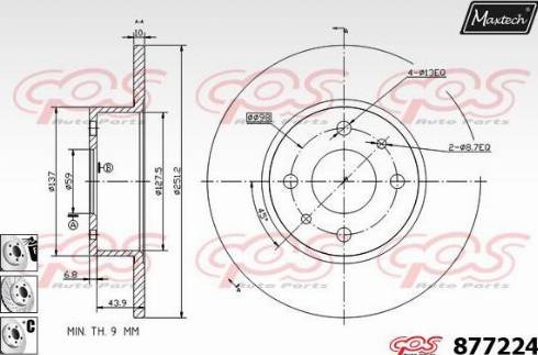 Maxtech 877224.6980 - Bremžu diski www.autospares.lv