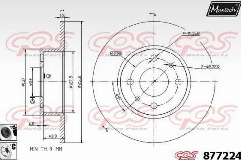 Maxtech 877224.6060 - Bremžu diski www.autospares.lv