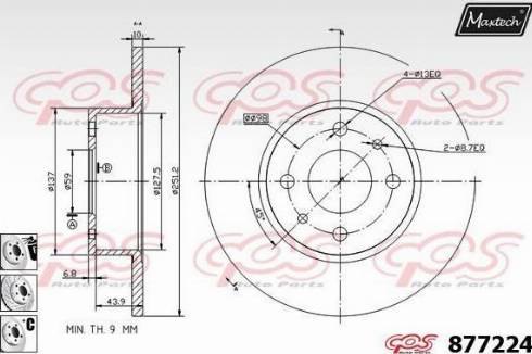 Maxtech 877224.6880 - Bremžu diski www.autospares.lv