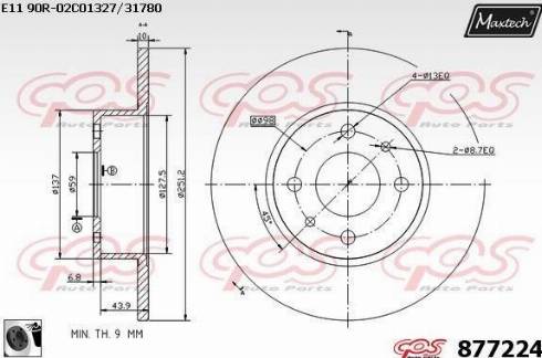 Maxtech 877224.0060 - Bremžu diski www.autospares.lv