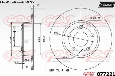 Maxtech 877221.0000 - Bremžu diski www.autospares.lv