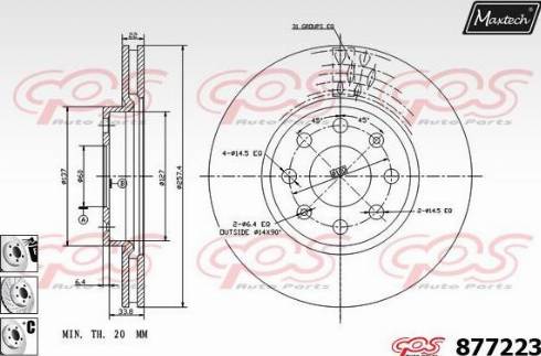 Maxtech 877223.6980 - Bremžu diski autospares.lv