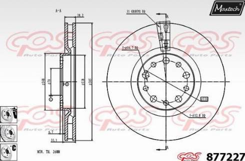 Maxtech 877227.6980 - Bremžu diski www.autospares.lv