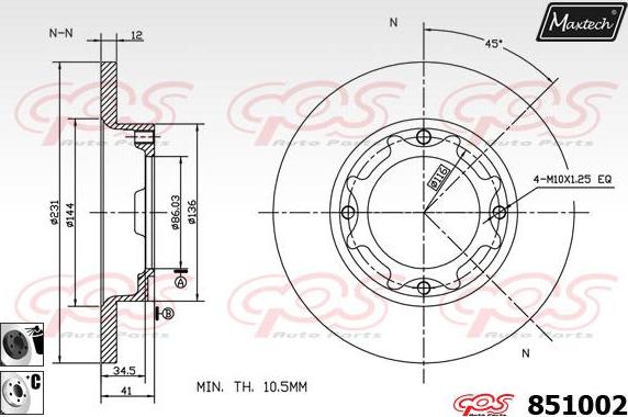 Maxtech 70160058 - Virzītājčaulu komplekts, Bremžu suports www.autospares.lv