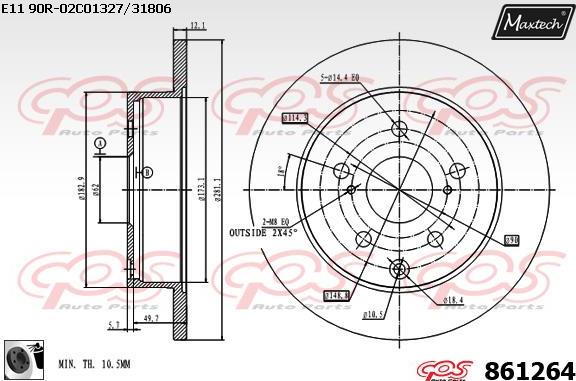 Maxtech 70160069 - Guide Sleeve Kit, brake caliper www.autospares.lv