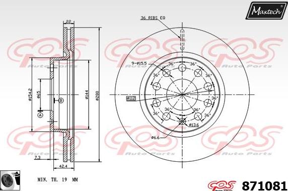 Maxtech 70160065 - Guide Sleeve Kit, brake caliper www.autospares.lv