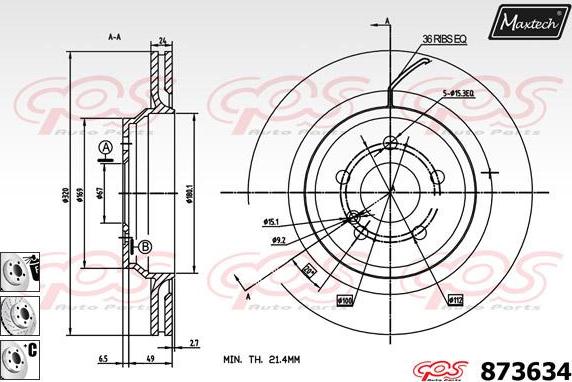 Maxtech 70160002 - Virzītājčaulu komplekts, Bremžu suports autospares.lv