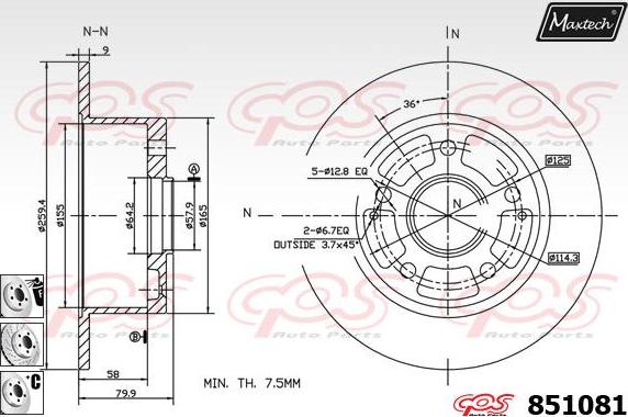 Maxtech 70160023 - Guide Sleeve Kit, brake caliper www.autospares.lv