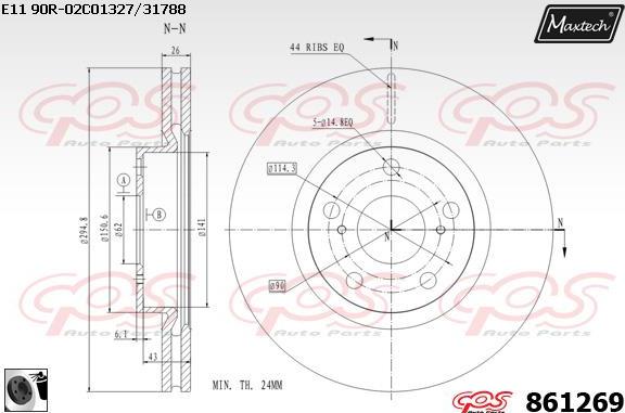 Maxtech 70160114 - Комплект направляющей гильзы, тормозной поршень www.autospares.lv