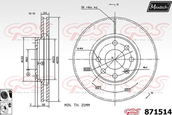 Maxtech 70160126 - Virzītājčaulu komplekts, Bremžu suports autospares.lv