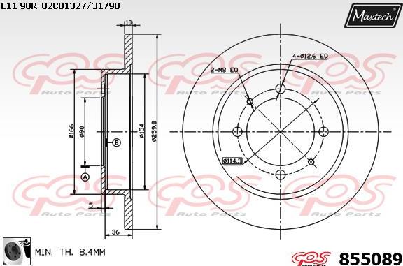 Maxtech 70180413 - Blīve, Bremžu suporta virzulītis autospares.lv