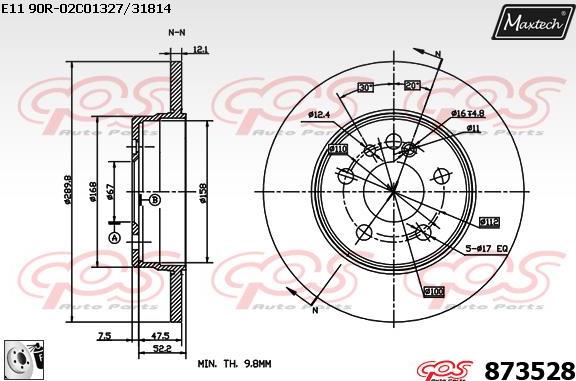 Maxtech 70180437 - Прокладка, поршень корпуса скобы тормоза www.autospares.lv