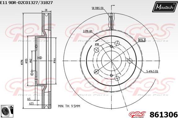 Maxtech 70180421 - Blīve, Bremžu suporta virzulītis autospares.lv