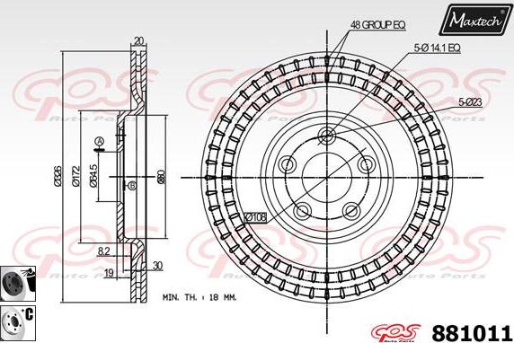 Maxtech 70180310 - Blīve, Bremžu suporta virzulītis autospares.lv