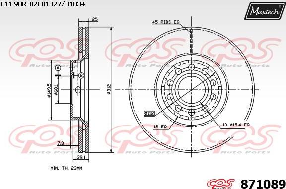 Maxtech 70180273 - Прокладка, поршень корпуса скобы тормоза www.autospares.lv