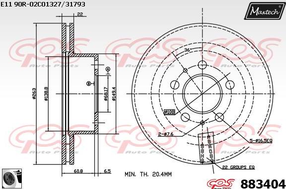 Maxtech 70200493 - Remkomplekts, Bremžu suports www.autospares.lv