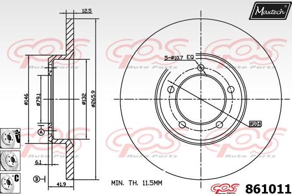 Maxtech 70200560 - Repair Kit, brake caliper www.autospares.lv