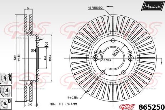 Maxtech 871058 - Bremžu diski www.autospares.lv