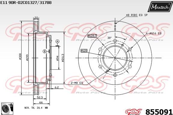 Maxtech 70200691 - Repair Kit, brake caliper www.autospares.lv