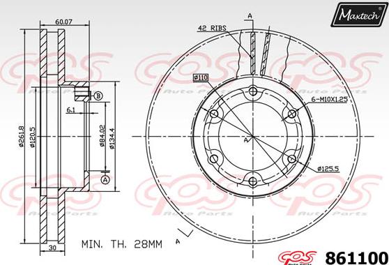 Maxtech 70200651 - Repair Kit, brake caliper www.autospares.lv