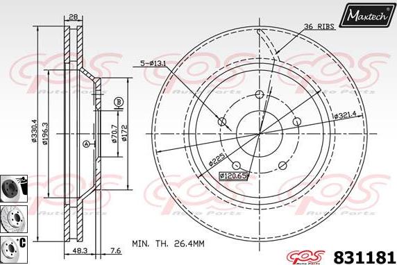 Maxtech 70200194 - Remkomplekts, Bremžu suports autospares.lv