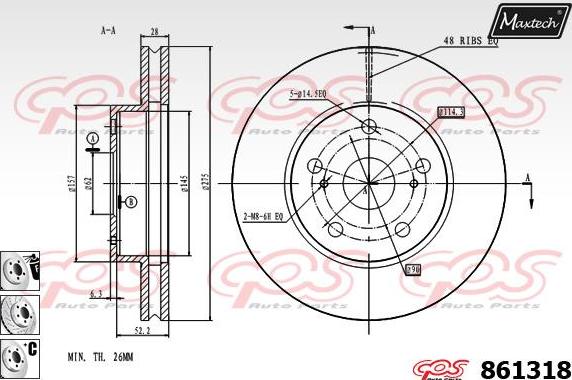 Maxtech 851108 - Bremžu diski autospares.lv