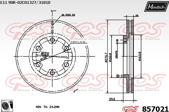 Maxtech 70200100 - Repair Kit, brake caliper www.autospares.lv