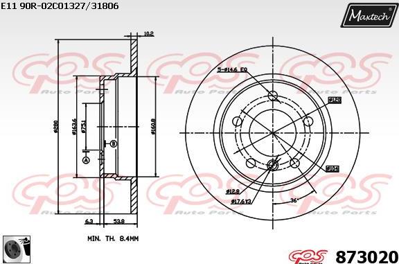 Maxtech 70200112 - Ремкомплект, тормозной суппорт www.autospares.lv