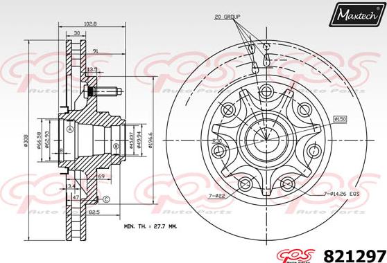 Maxtech 70200859 - Remkomplekts, Bremžu suports autospares.lv